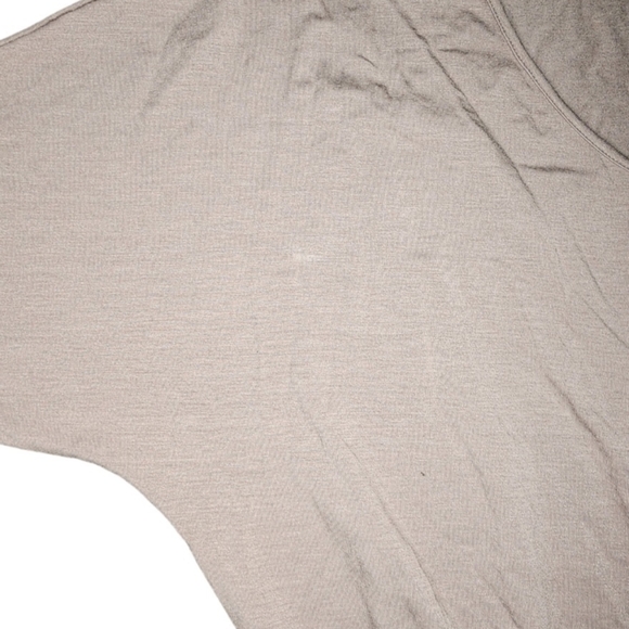 Garnet Hill Maxi Dress Brown Medium Tencel Minimalist Lagenlook Neutral Dolman - Picture 5 of 10